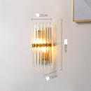 Applique murale design LED dorée en verre cristal luxury