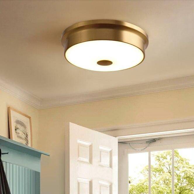 Plafonnier design à LED rond en métal aux bords épais - vue 4 sur 16