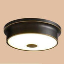 Plafonnier design à LED rond en métal aux bords épais