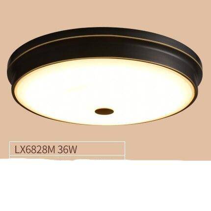 Plafonnier design à LED rond en métal aux bords épais - vue 12 sur 16