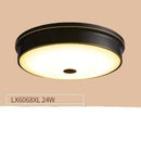 Plafonnier design à LED rond en métal aux bords épais