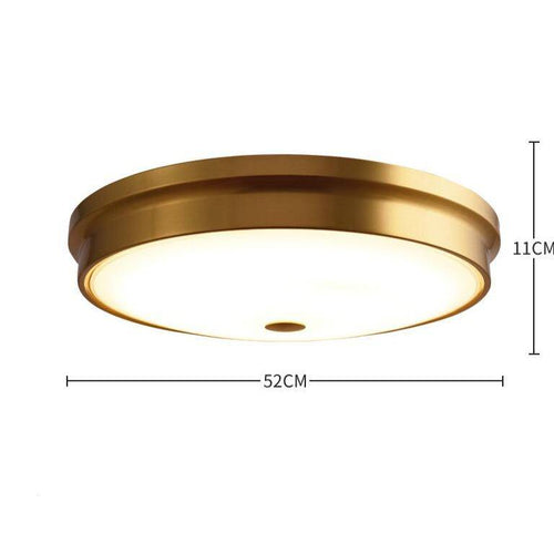 Plafonnier design à LED rond en métal aux bords épais