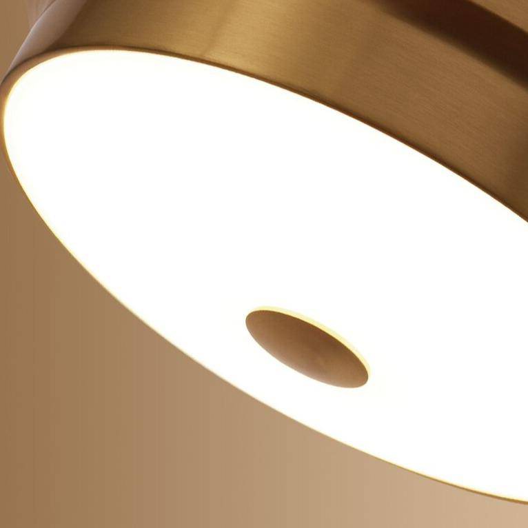 Plafonnier design à LED rond en métal aux bords épais - vue 9 sur 16