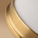 Plafonnier design à LED rond en métal aux bords épais