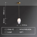 Suspension design à LED en pierre de cristal luxury