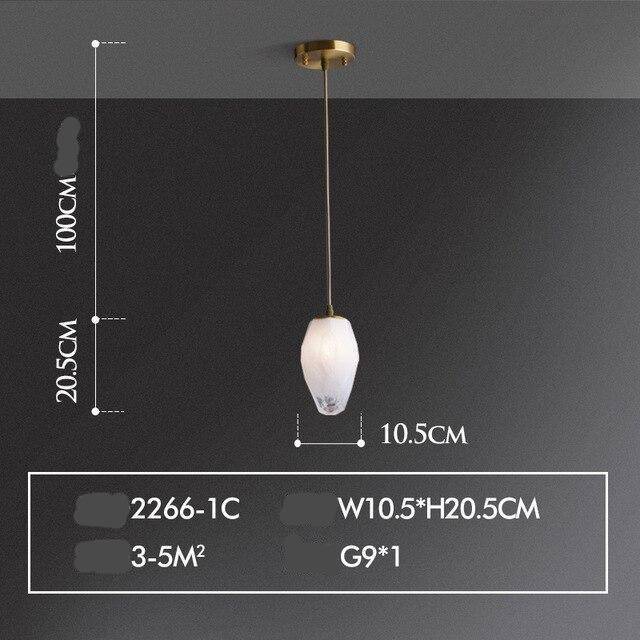 Suspension design à LED en pierre de cristal luxury - vue 5 sur 5