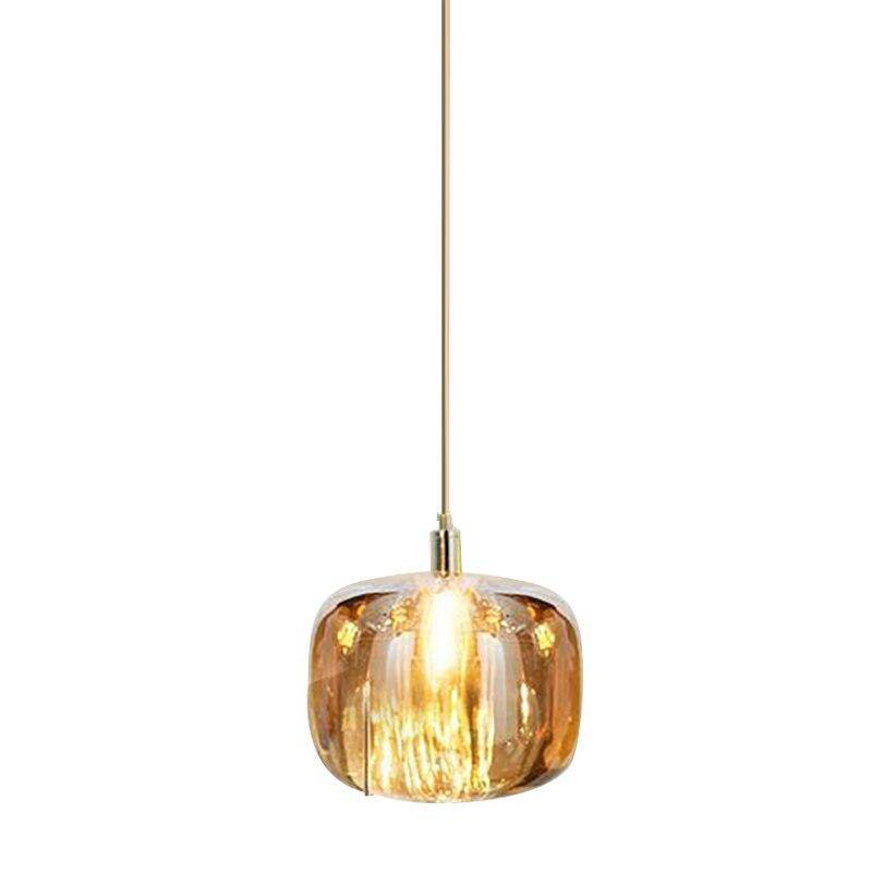 Suspension design à LED en verre coloré - vue 5 sur 12