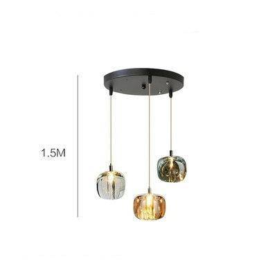 Suspension design à LED en verre coloré - vue 9 sur 12