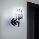 Applique murale design LED avec abat-jour en verre retro