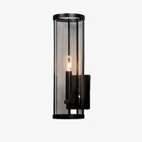 Applique murale LED avec cage en métal noir retro