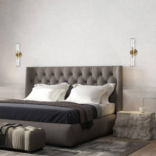 Applique murale moderne LED avec abat-jour cylindrique en verre