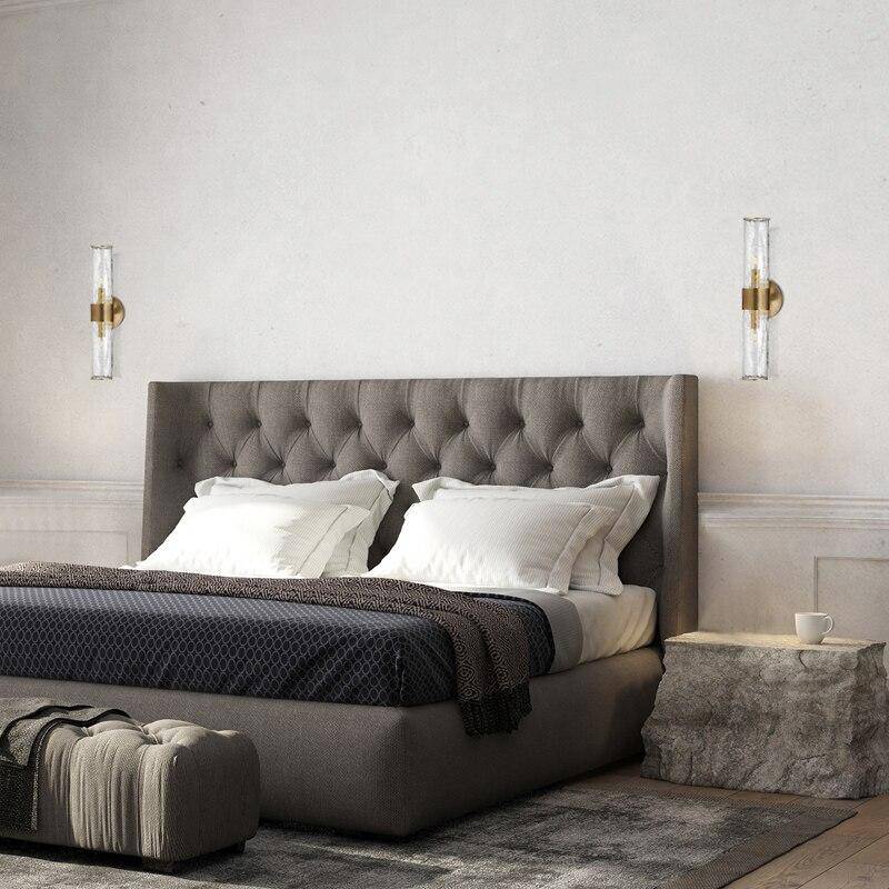Applique murale moderne LED avec abat-jour cylindrique en verre - vue 5 sur 5