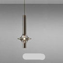 Suspension design à LED cylindrique en verre