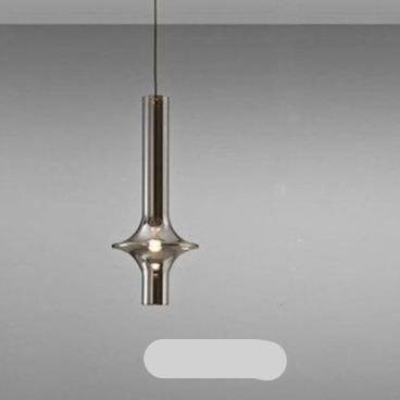 Suspension design à LED cylindrique en verre