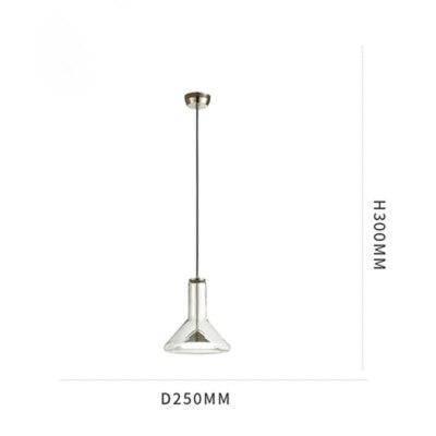 Suspension design à LED aux formes arrondies en verre - vue 9 sur 10