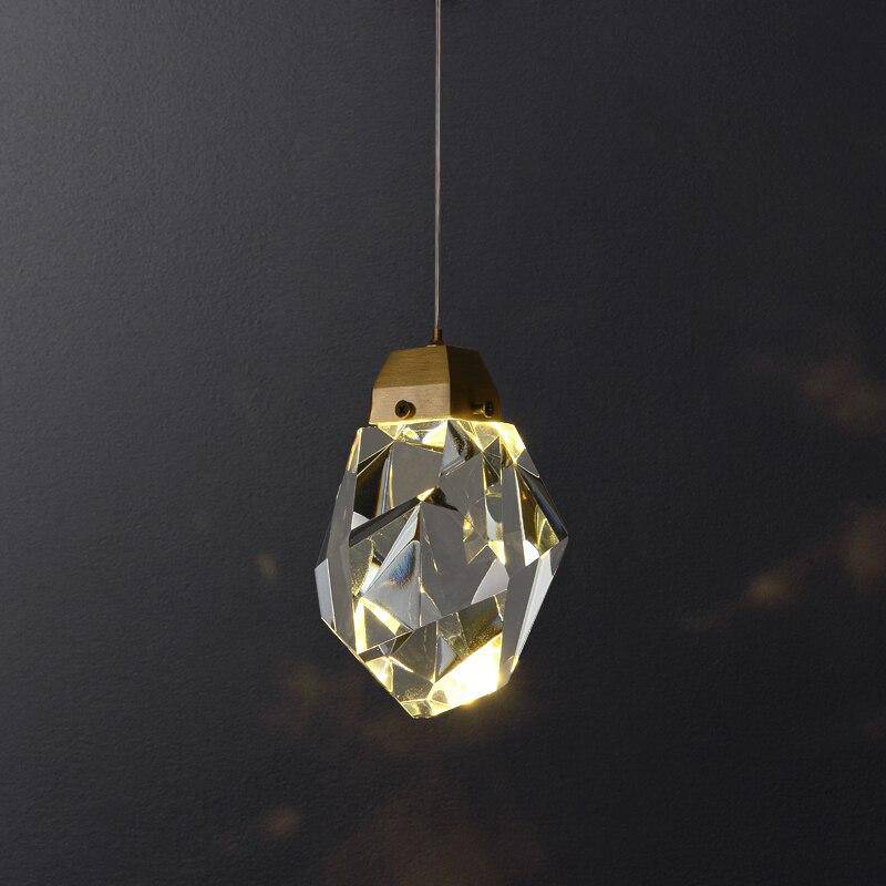Suspension design LED avec cristal en verre Luxury - vue 5 sur 6