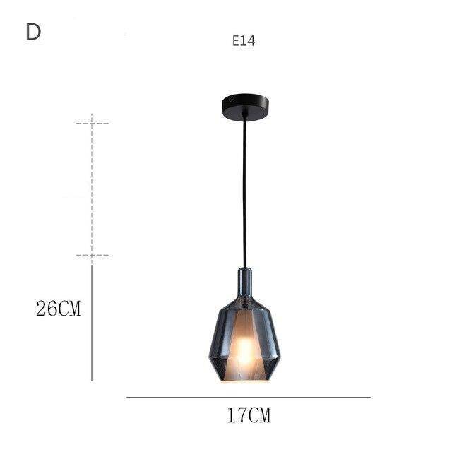 Suspension design à LED avec abat-jour en verre coloré - vue 9 sur 11