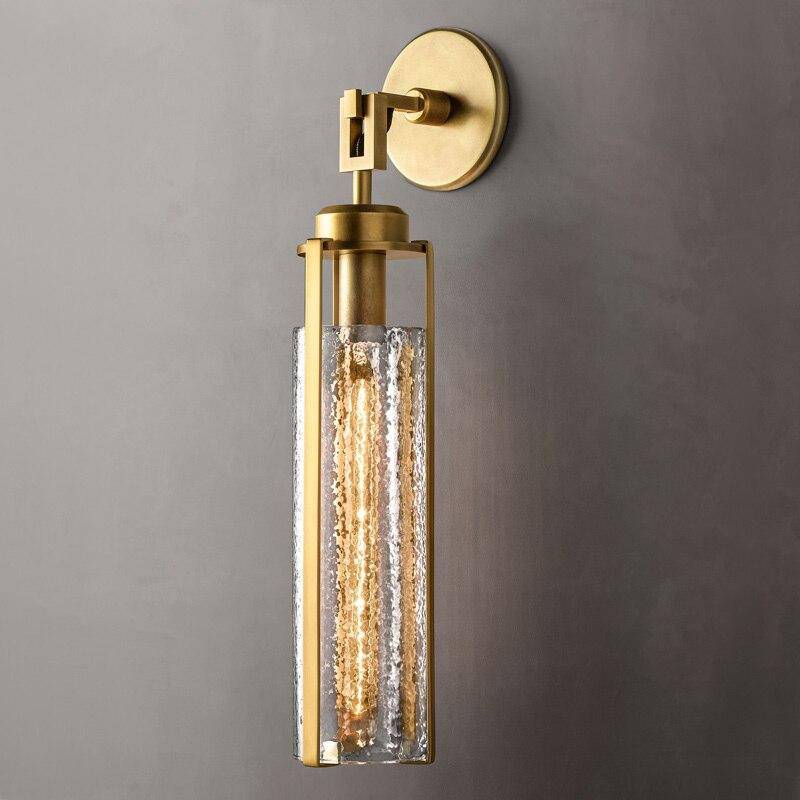 Applique murale design à LED en métal rétro et verre luxury - vue 4 sur 4