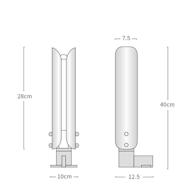 Lampe à poser design LED en cuivre avec double abat-jour arrondi Luxury - vue 5 sur 4