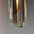 Suspension design à LED allongée en verre cristal