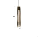 Suspension design à LED allongée en verre cristal