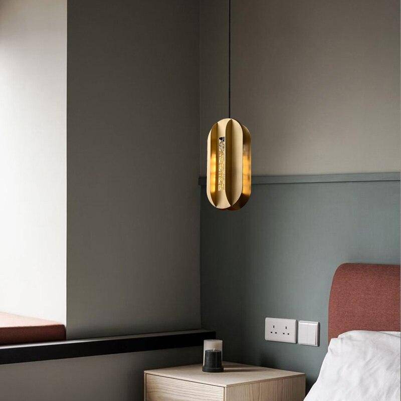 Suspension design à LED en métal arrondi luxury - vue 4 sur 7