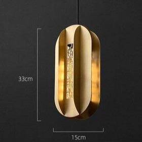 Suspension design à LED en métal arrondi luxury - vue 5 sur 7