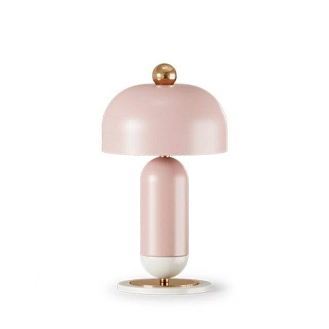 Lampe à poser design LED avec abat-jour arrondi minimaliste