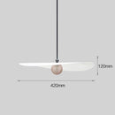 Suspension design LED avec boule métal et abat-jour blanc Line