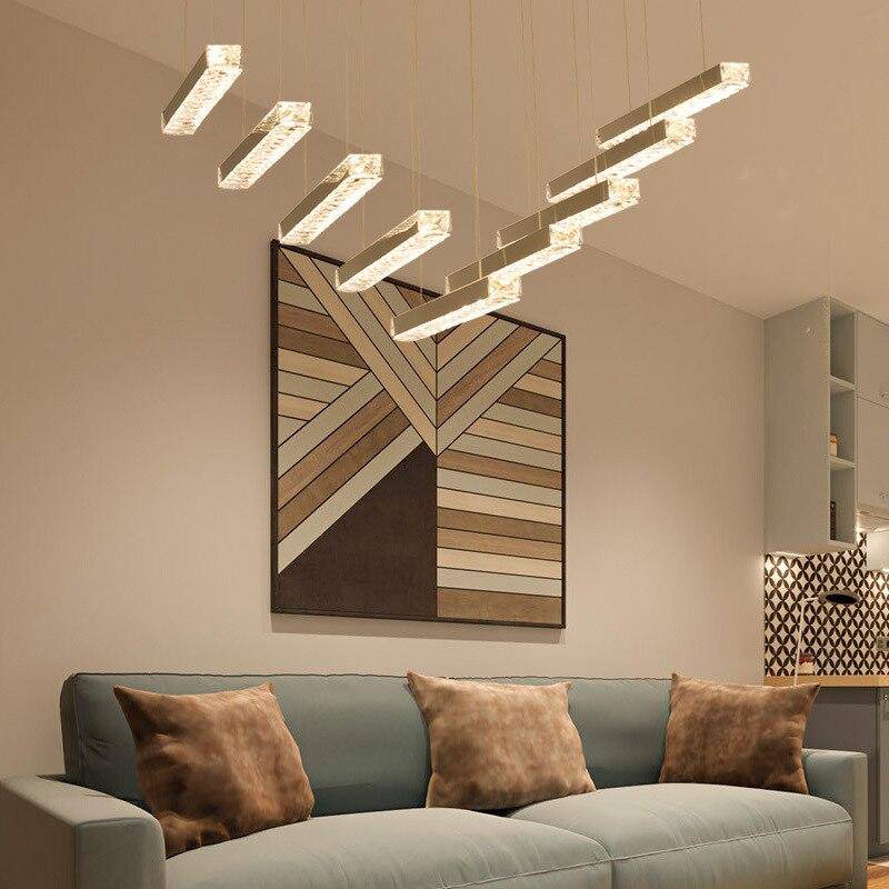 Lustre design LED en verre cristal luxury - vue 4 sur 8
