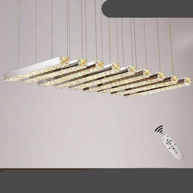 Lustre design LED en verre cristal luxury - vue 7 sur 8