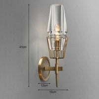 Applique murale design à LED en métal et verre rétro