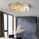 Plafonnier design LED rond en verre et cercle doré Luxury