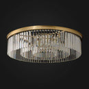 Plafonnier design LED rond en verre et cercle doré Luxury
