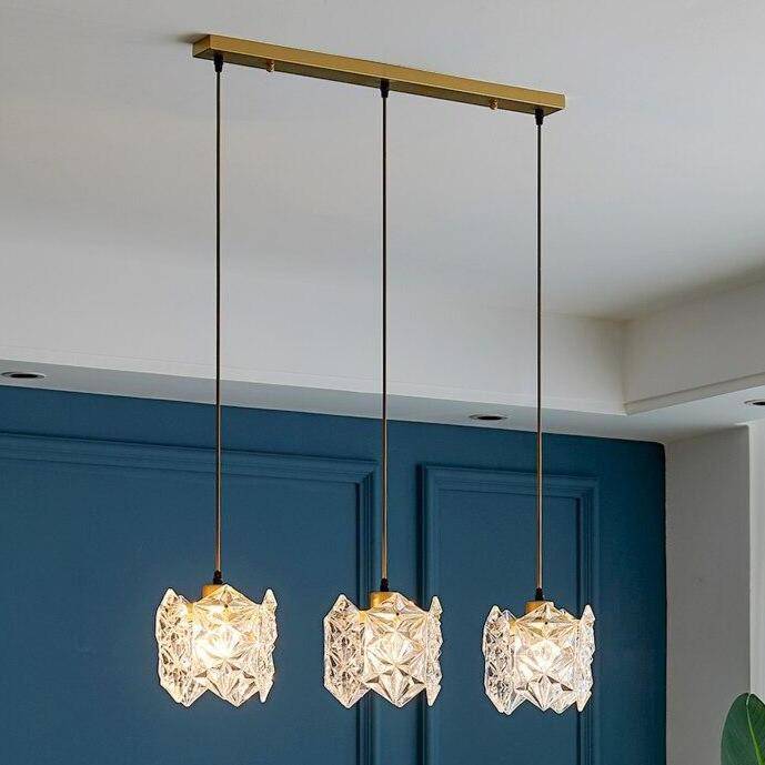 Suspension design LED avec abat-jour en verre cristal Luxury - vue 9 sur 11
