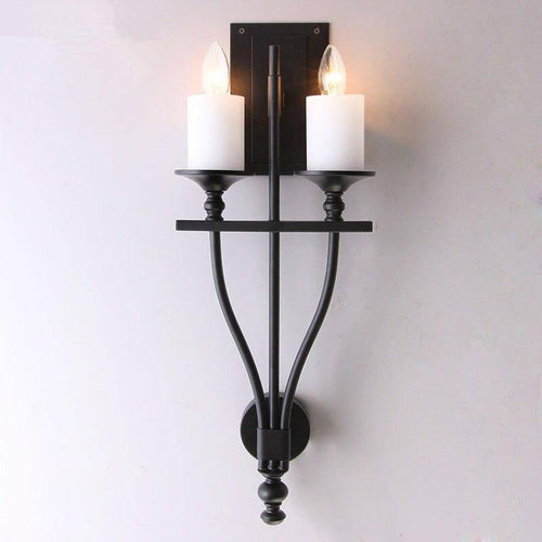 Applique murale retro LED avec deux ampoules en marbre
