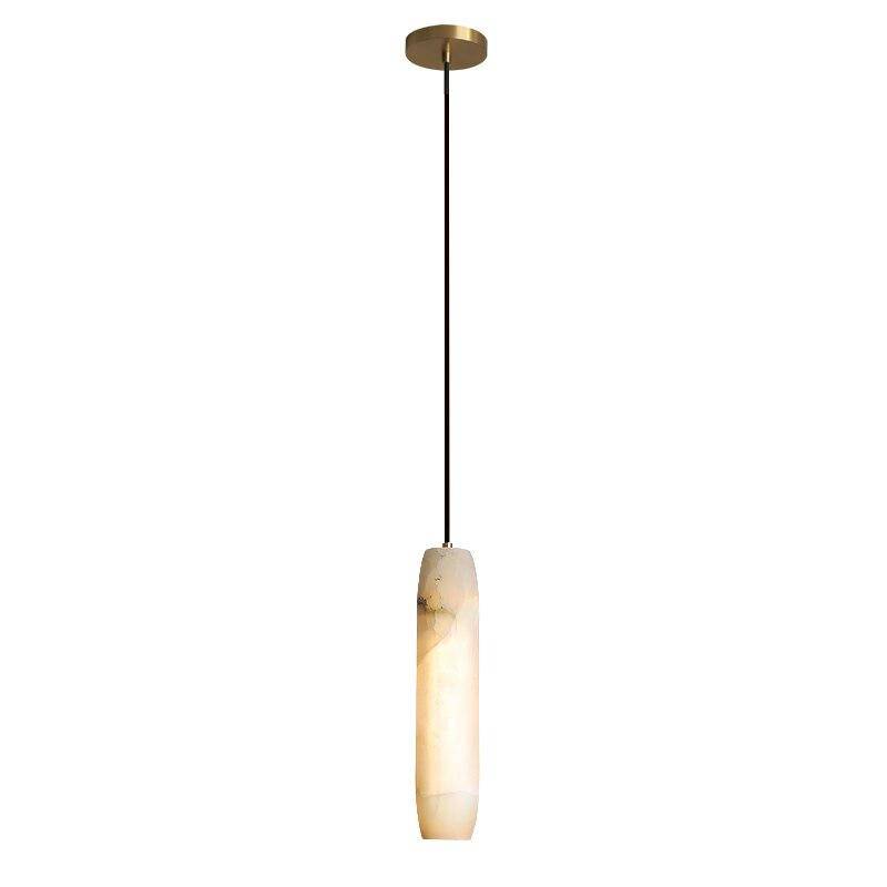 Suspension design LED avec abat-jour en marbre blanc Luxury - vue 6 sur 6