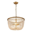 Suspension design LED dorée avec abat-jour en verre cristal Luxury