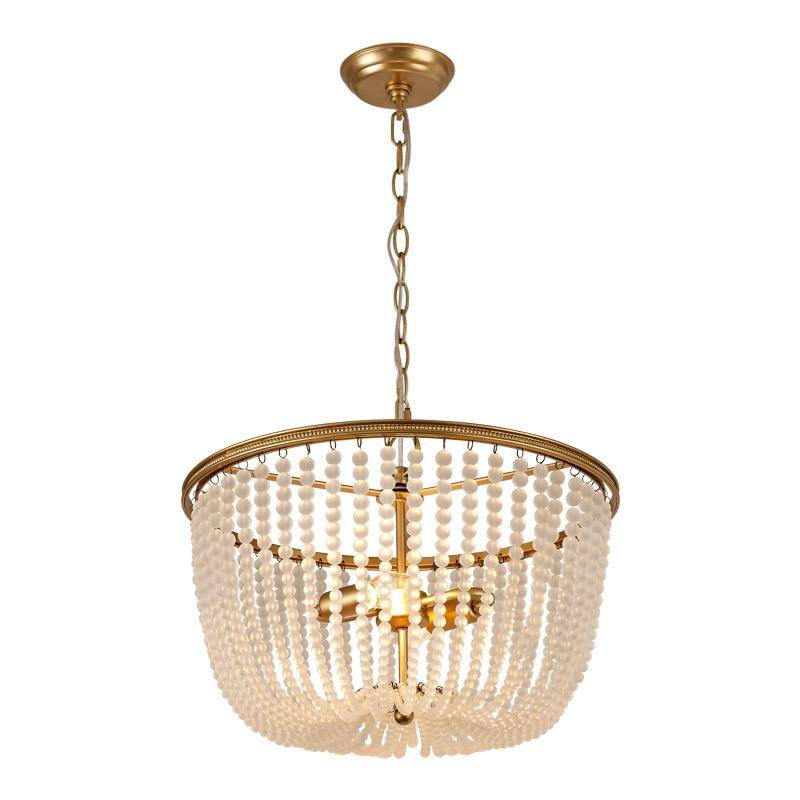 Suspension design LED dorée avec abat-jour en verre cristal Luxury - vue 5 sur 9