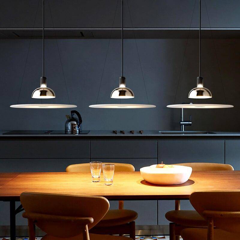 Suspension design LED avec disque en métal Nordic - vue 4 sur 9