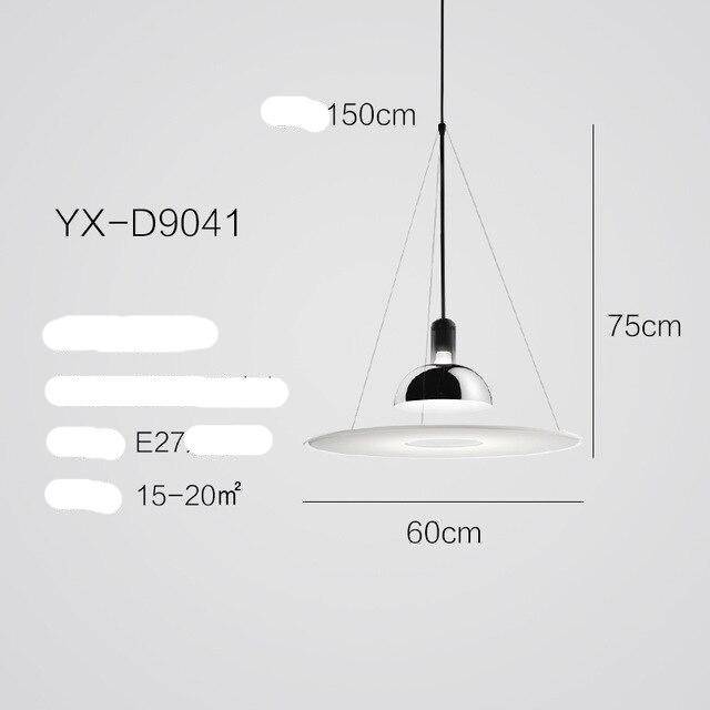 Suspension design LED avec disque en métal Nordic - vue 9 sur 9