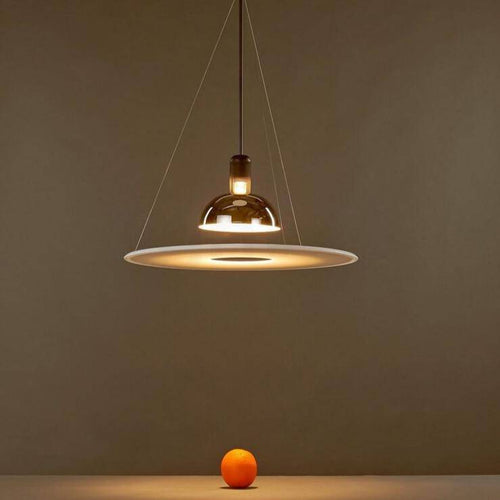 Suspension design LED avec disque en métal Nordic