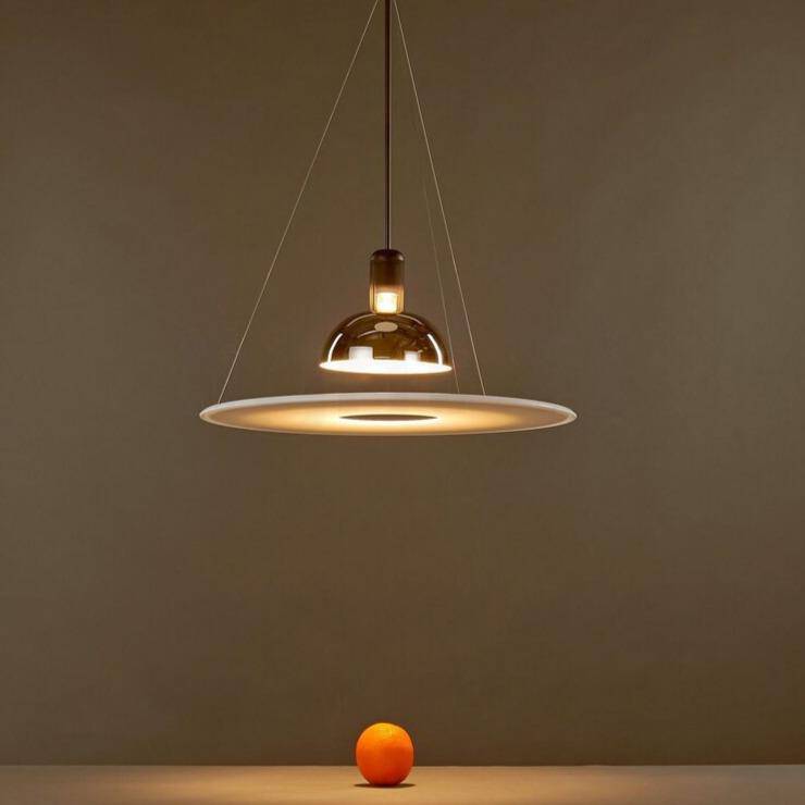 Suspension design LED avec disque en métal Nordic - vue 5 sur 9
