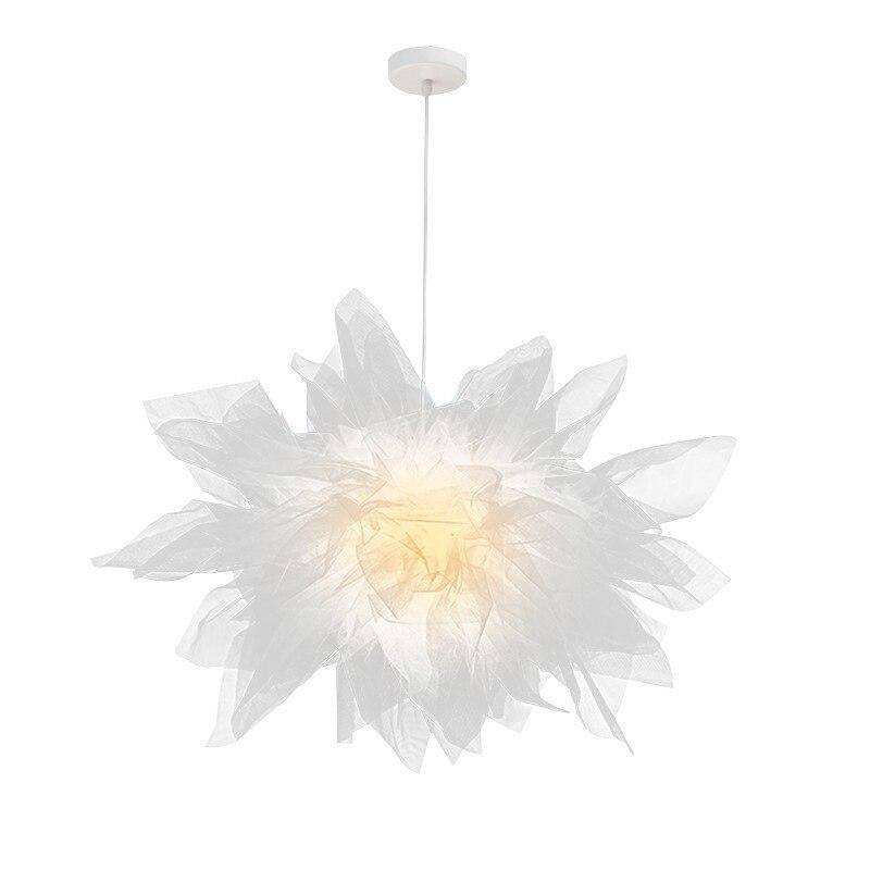 Suspension design LED avec fleur en tissu - vue 6 sur 11