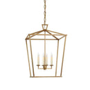 Suspension retro LED en métal avec bougies style retro