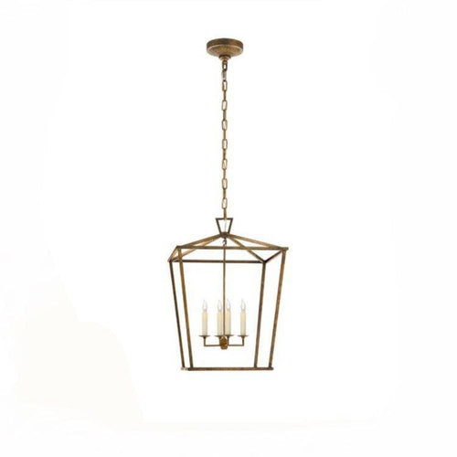 Suspension retro LED en métal avec bougies style retro