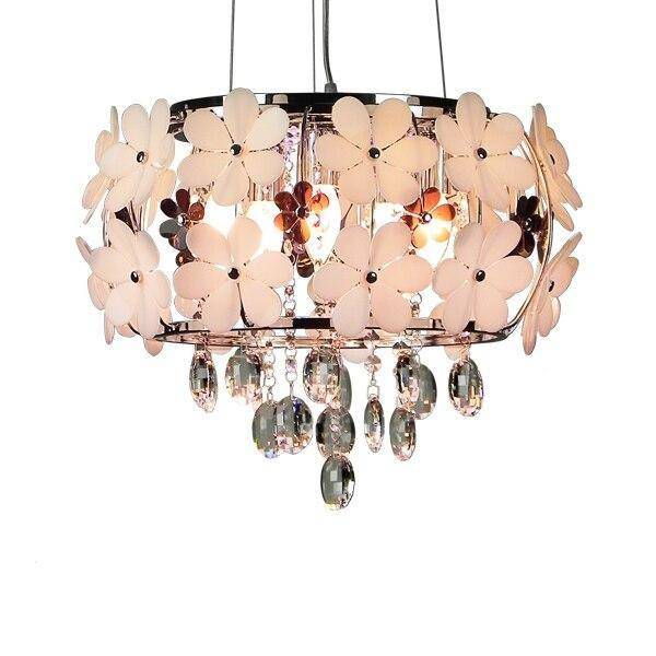 Suspension design LED avec motifs à fleurs en métal luxury - vue 7 sur 7