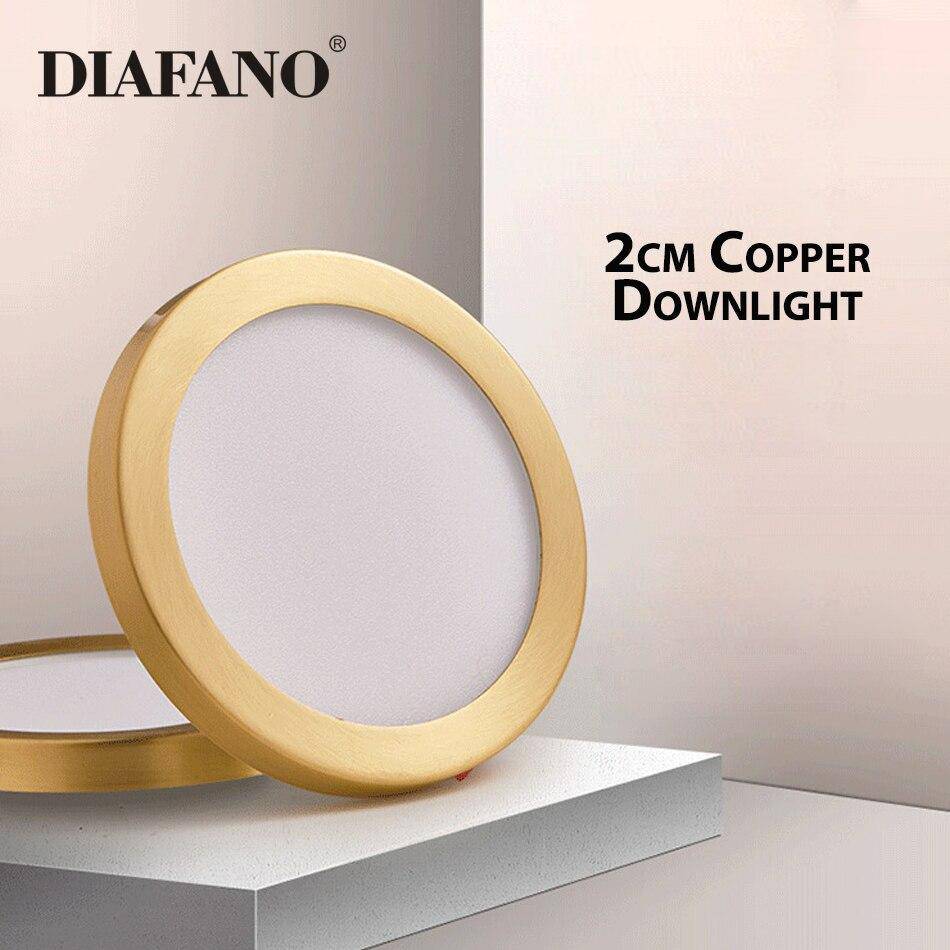 Spot encastré LED rond avec bordure dorée - vue 5 sur 5