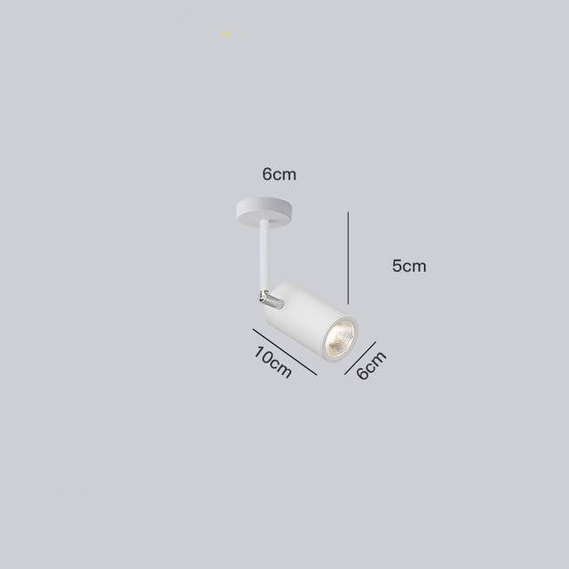 Spot moderne LED cylindre en aluminium Diano - vue 10 sur 21
