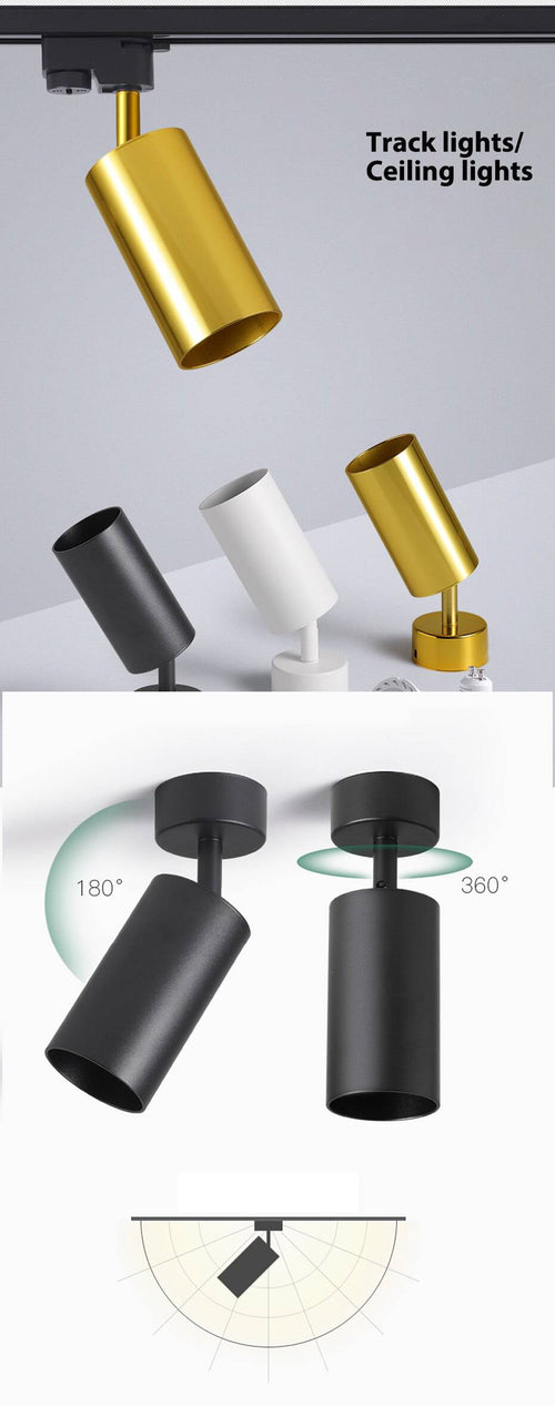 Spot design LED cylindre en aluminium